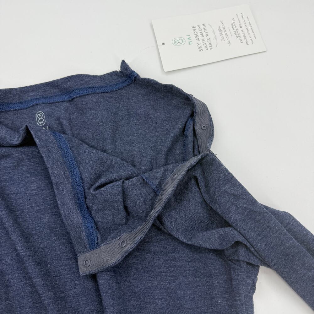 New MAI Surgery Recovery Chemo Port Access Shirt L Snap Closure Long Sleeve - Picture 6 of 10